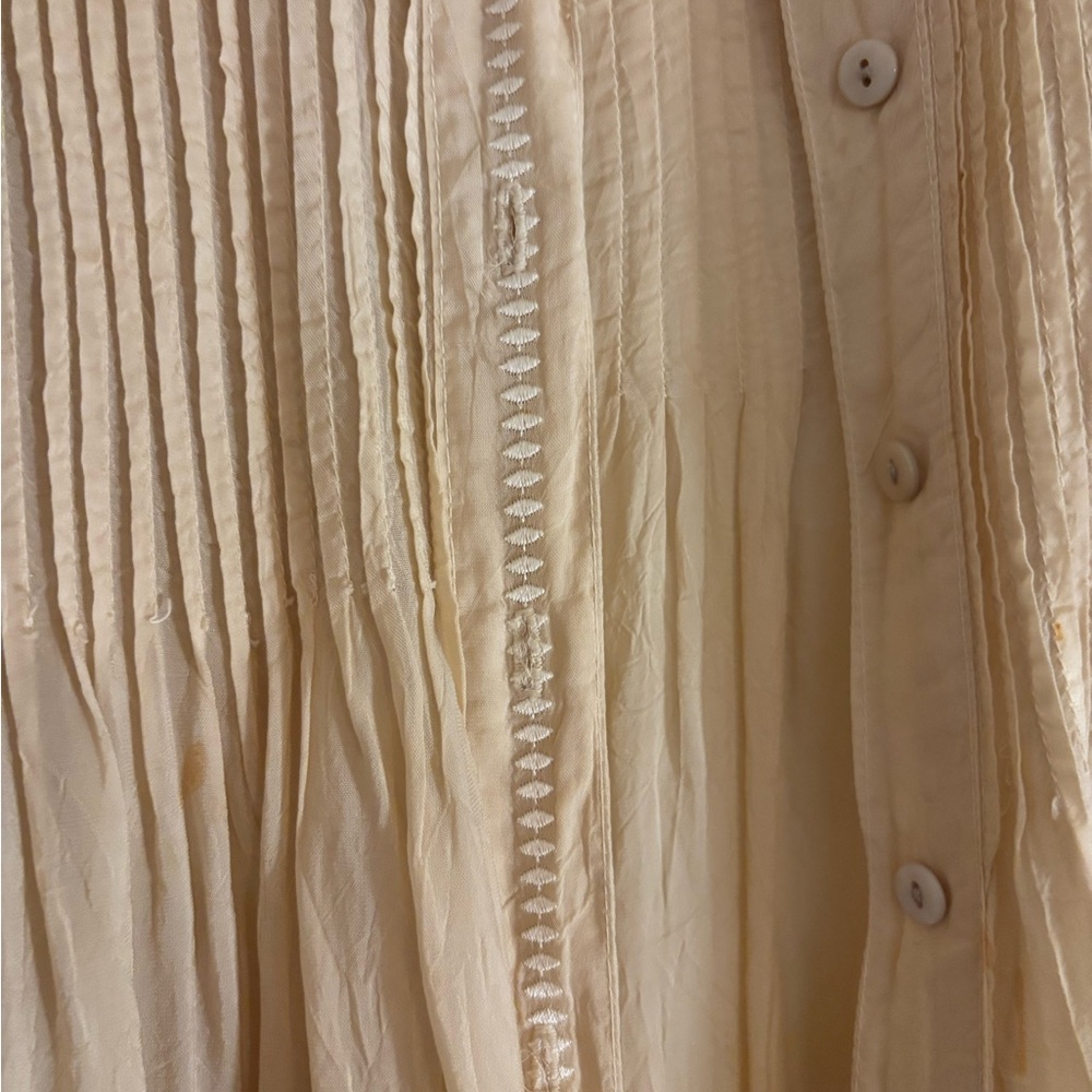 Johnny Was Cream Textured Button-Up - Picture 5 of 6